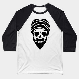 Skull Wearing Turban Baseball T-Shirt